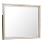 Picture of Oak Veneer Light Gray Finish Dresser and Mirror