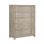 Picture of 40" x 18.5" x 53.5"H Oak Veneer Light Gray Finish Chest