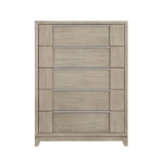 Picture of 40" x 18.5" x 53.5"H Oak Veneer Light Gray Finish Chest
