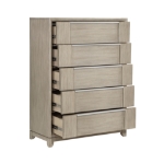 Picture of 40" x 18.5" x 53.5"H Oak Veneer Light Gray Finish Chest