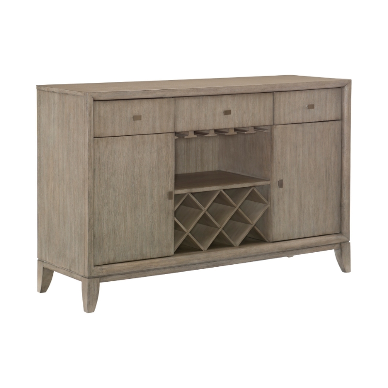 Picture of 56" x 17" x 36.25"H Oak Veneer Light Gray Finish Server/Buffet