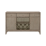 Picture of 56" x 17" x 36.25"H Oak Veneer Light Gray Finish Server/Buffet