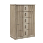 Picture of 38" x 18" x 54.5"H Premium oak veneers and wood light brown finish natural grain Chest