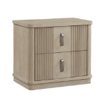 Picture of Premium oak veneers and wood light brown finish natural grain Nighstand