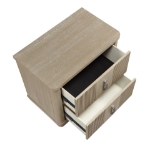 Picture of Premium oak veneers and wood light brown finish natural grain Nighstand