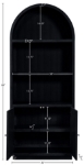 Picture of 36"W x 16"D x 84"H -  Solid Wood Bookcase / Display Cabinet in Natural, Brown and Black Finish