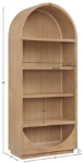 Picture of 36"W x 16"D x 84"H - Bookcase / Display Cabinet in Natural, Brown and Black Finish