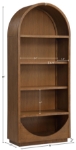 Picture of 36"W x 16"D x 84"H - Bookcase / Display Cabinet in Natural, Brown and Black Finish