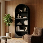 Picture of 36"W x 16"D x 84"H - Bookcase / Display Cabinet in Natural, Brown and Black Finish