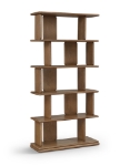 Picture of 39"W x 14"D x 77"H - Bookcase / Display Cabinet in Natural, Brown and Black Finish