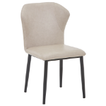 Picture of Leather Dining Chair Curved Back Design with Steel Legs