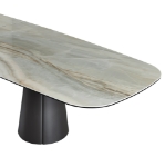 Picture of 157"L Luxurious High-Gloss Ceramic Top Dining Table