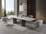 Picture of 95-142"L Extendable Luxurious High-Gloss Ceramic Top Dining Table
