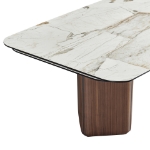 Picture of 95-142"L Extendable Luxurious High-Gloss Ceramic Top Dining Table