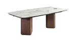 Picture of 95-142"L Extendable Luxurious High-Gloss Ceramic Top Dining Table