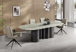Picture of 110"L Luxurious Topaccio Jade high-gloss ceramic top Dining Table
