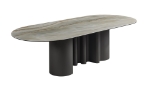 Picture of 110"L Luxurious Topaccio Jade high-gloss ceramic top Dining Table