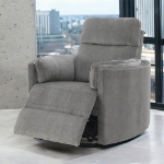 Picture of Charcoal Chenille Recliner W/Swivel & Glider