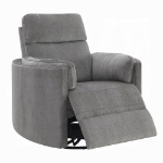 Picture of Charcoal Chenille Recliner W/Swivel & Glider