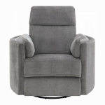 Picture of Charcoal Chenille Recliner W/Swivel & Glider