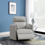 Picture of Gray Leather Aire Recliner W/Swivel & Glider