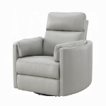 Picture of Gray Leather Aire Recliner W/Swivel & Glider