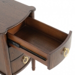 Picture of Three Drawers Oak, Cherry and Black Finish Nightstand