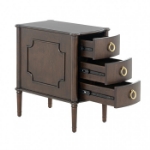 Picture of Three Drawers Oak, Cherry and Black Finish Nightstand