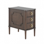 Picture of Three Drawers Oak, Cherry and Black Finish Nightstand