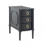 Picture of Three Drawers Oak, Cherry and Black Finish Nightstand