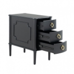 Picture of Three Drawers Oak, Cherry and Black Finish Nightstand