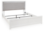 Picture of Twin Upholstered Panel Bed in White or Black Finish