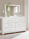 Picture of Dresser and Mirror White and Black Finish