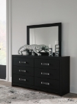Picture of Dresser and Mirror White and Black Finish