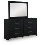 Picture of Dresser and Mirror White and Black Finish