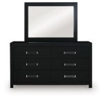 Picture of Dresser and Mirror White and Black Finish