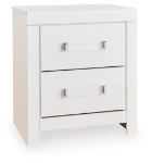 Picture of Two Drawer Nightstand in White or Black Finish