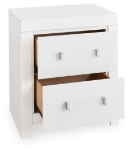 Picture of Two Drawer Nightstand in White or Black Finish