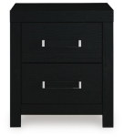 Picture of Two Drawer Nightstand in White or Black Finish