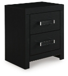 Picture of Two Drawer Nightstand in White or Black Finish