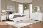 Picture of Twin or Full Bedroom set in White and Black Finish