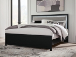 Picture of Twin or Full Bedroom set in White and Black Finish