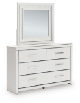 Picture of White and Black Finish Dresser and Mirror