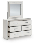 Picture of White and Black Finish Dresser and Mirror