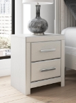 Picture of White and Black Finish Two Drawer Night Stand