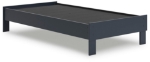Picture of Navy Blue Twin Platform Bed w/Bookcase Storage or w/o Bookcase Storage