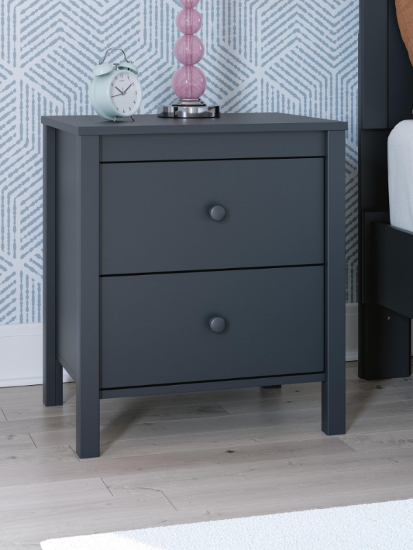 Picture of Navy Blue Two Drawer Night Stand