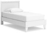 Picture of White Twin Platform Bed with Headboard