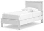 Picture of White Twin Platform Bed with Headboard
