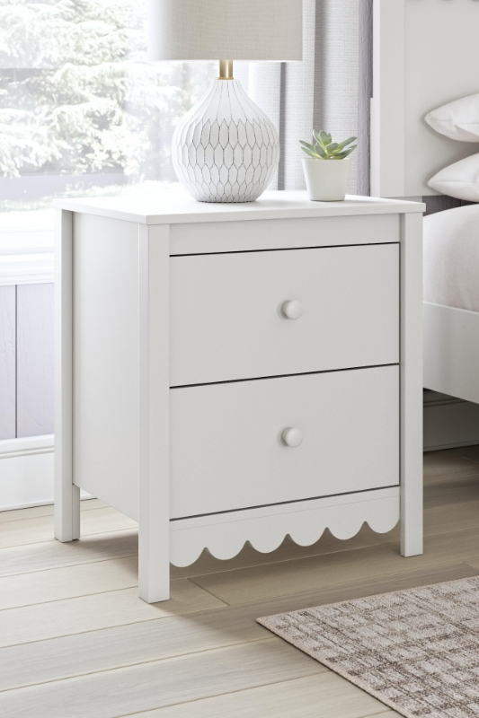 Picture of White Two Drawer Night Stand